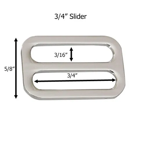 1" or 3/4" Slider Tri-Glide BUCKLES (10-Pack)