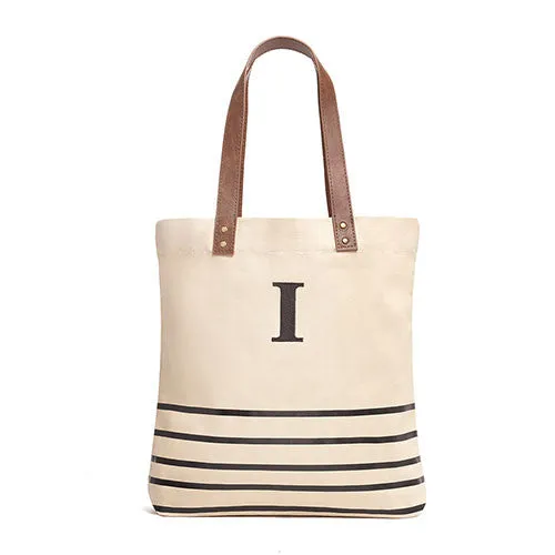 Annie Stripe Tote - Black