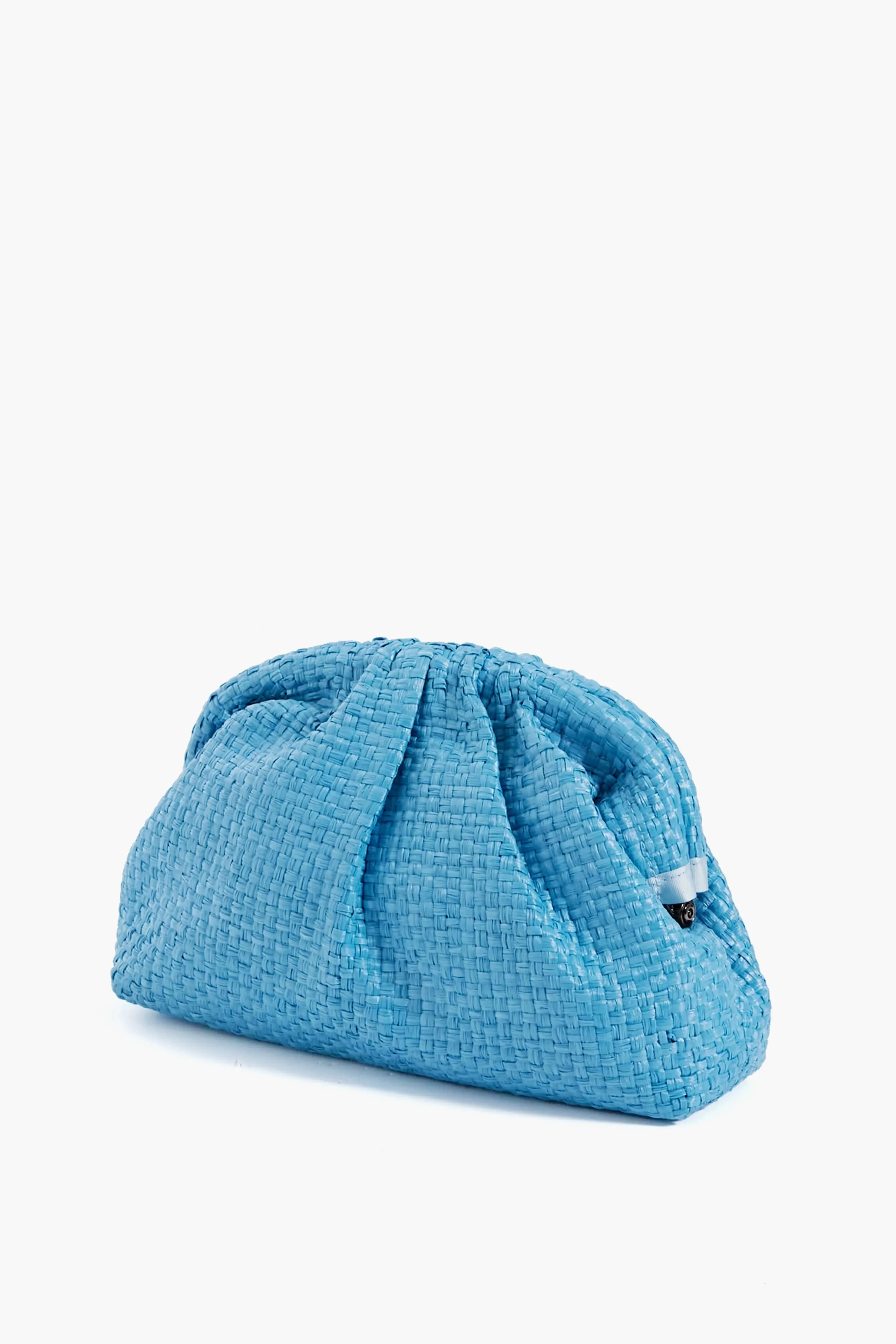 Azzurro Straw Game Clutch