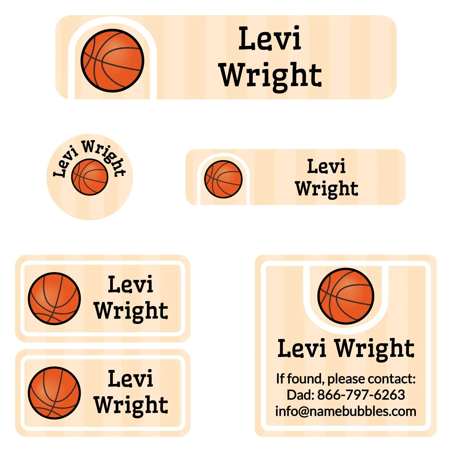 Basketball Camp Labels Pack