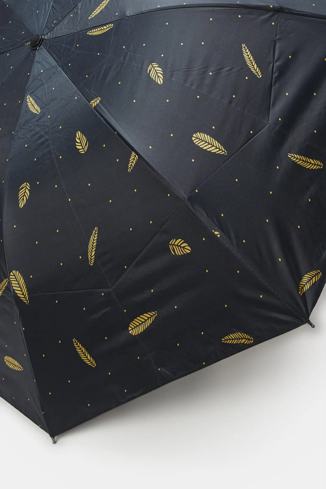 Black Printed Foldable Umbrella