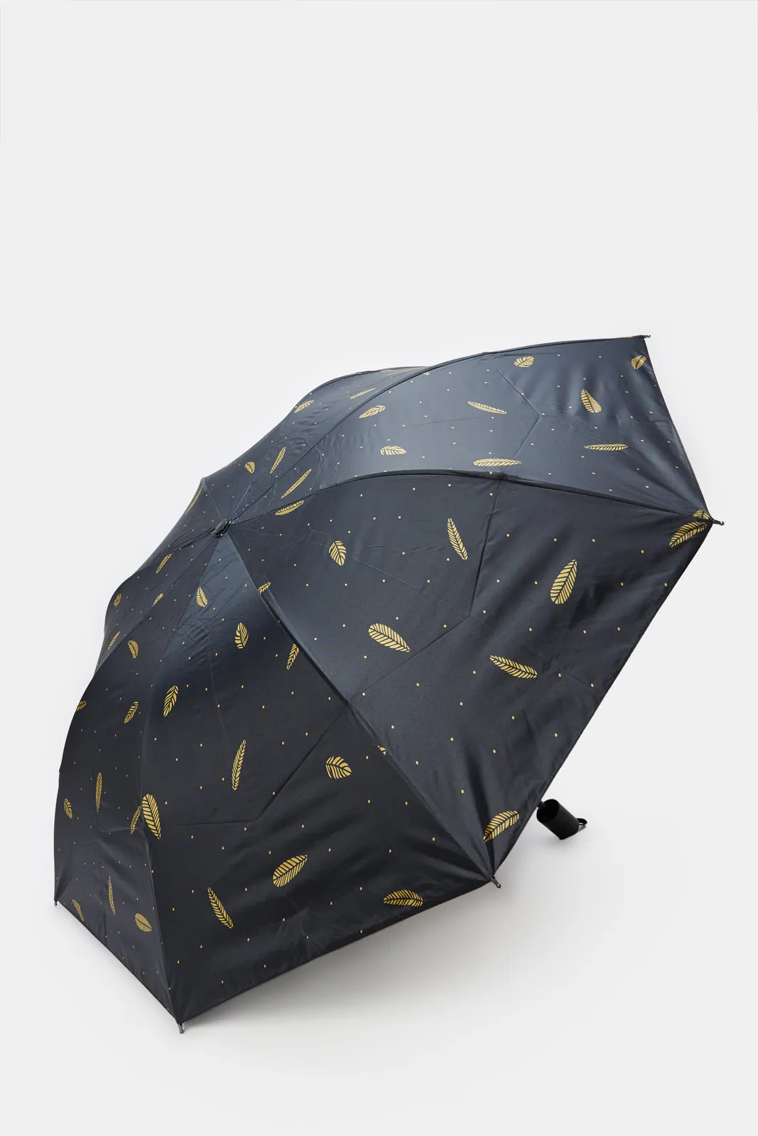 Black Printed Foldable Umbrella