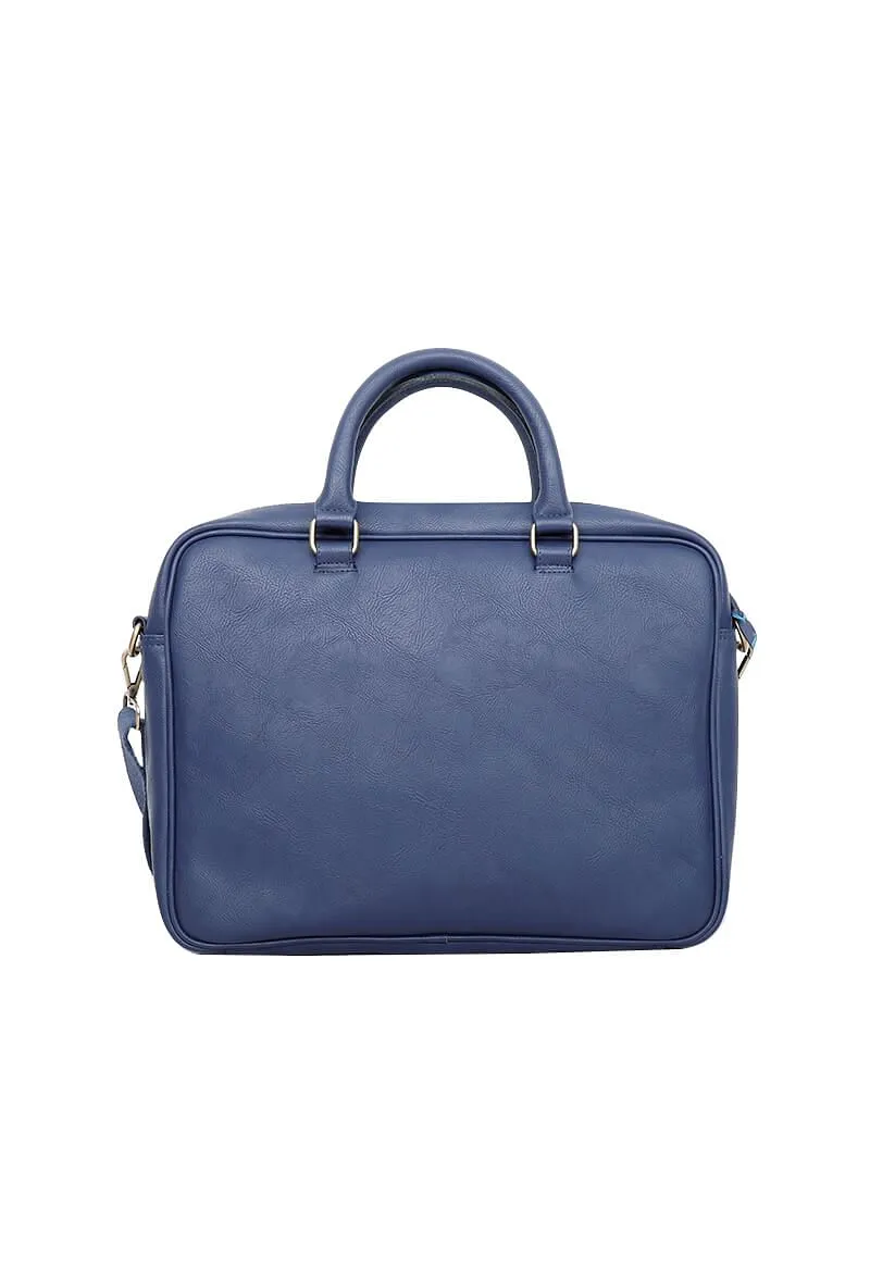 Blue Checked Laptop Bag