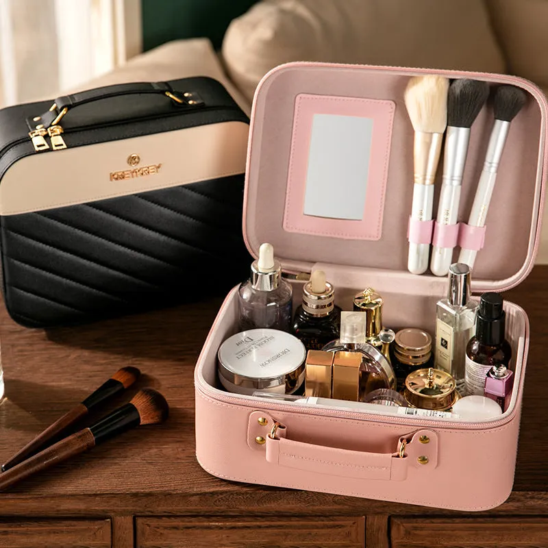 Cosmetic bag for women, portable large-capacity storage bag, large travel portable gift, fashionable cosmetic case,