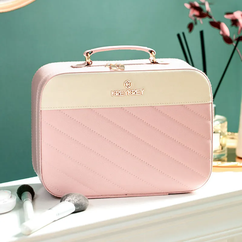 Cosmetic bag for women, portable large-capacity storage bag, large travel portable gift, fashionable cosmetic case,