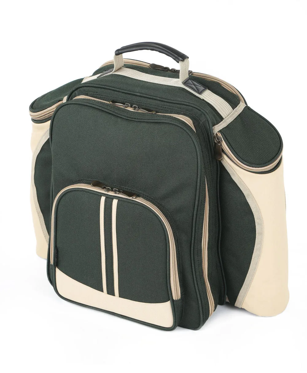 Deluxe Picnic Backpack Hamper for Four People