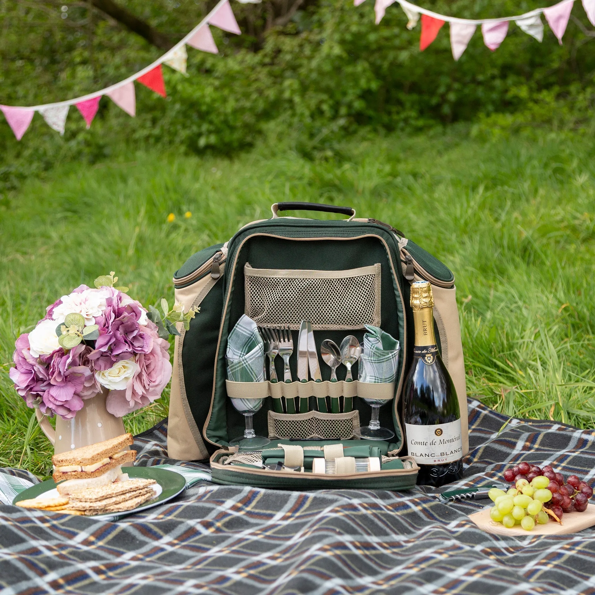 Deluxe Picnic Backpack Hamper for Two People