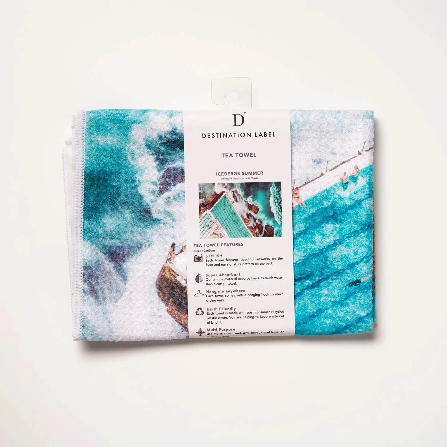 DESTINATION TOWELS Tea Towel ICEBERGS SUMMER