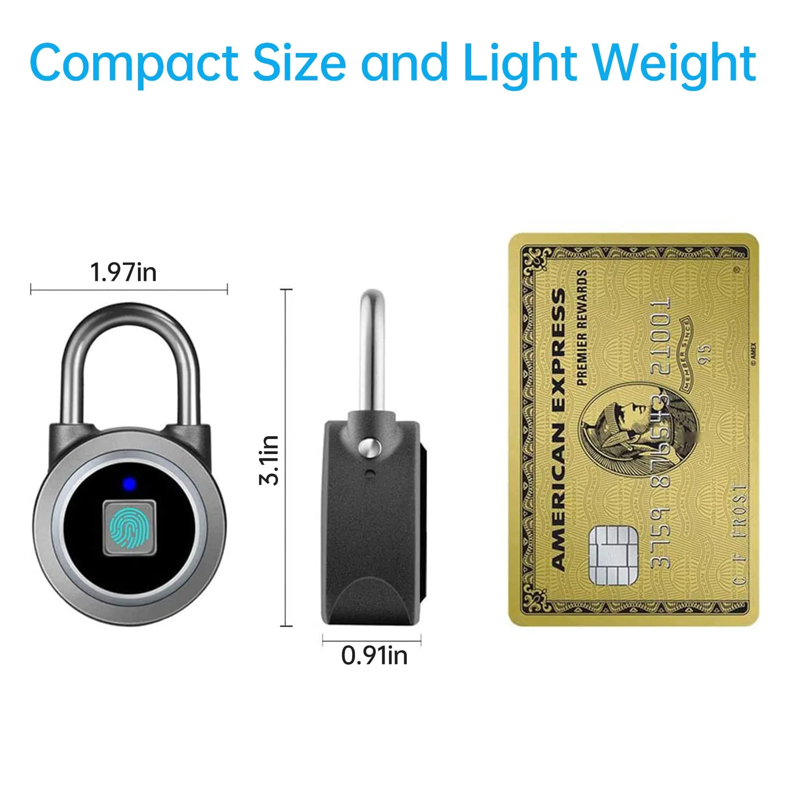 Fingerprint Padlock, Bluetooth Lock, Mobile APP, Keyless Biometric.