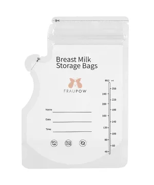 Fraupow Breast Milk Storage Bags - Pack of 30