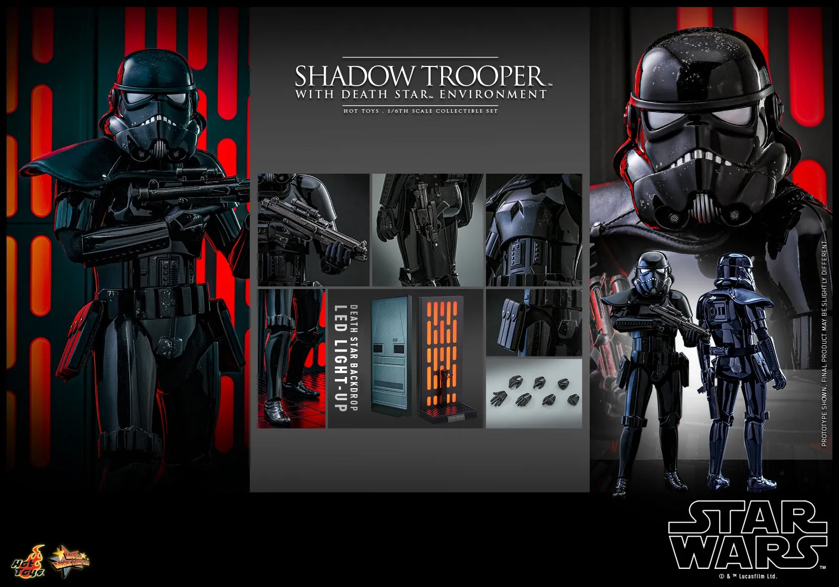 Hot Toys - MMS737 - Star Wars - 1/6th scale Shadow Trooper with Death Star Environment Collectible Set