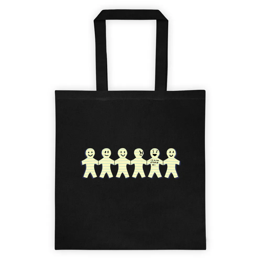 I'm with Stupid Double Sided Print Tote Bag