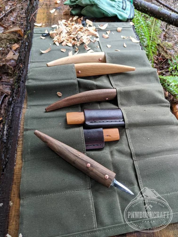 Kestrel Waxed Canvas Tool Roll Up by PNWBUSHCRAFT