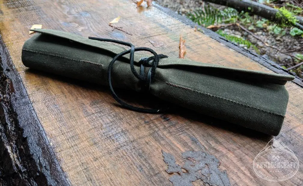 Kestrel Waxed Canvas Tool Roll Up by PNWBUSHCRAFT