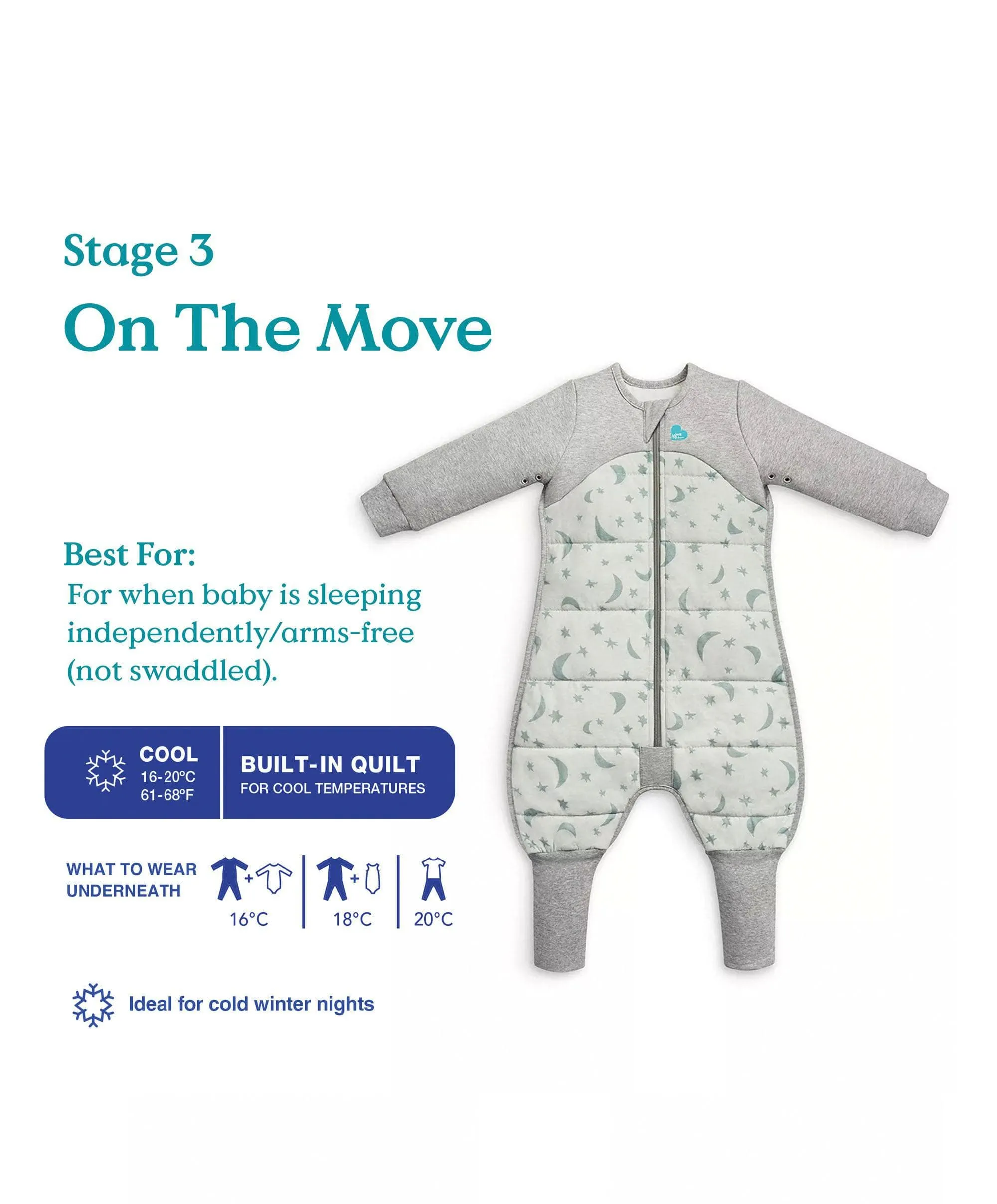 Love 2 Sleep Suit Cotton Warm Olive – 12-24 Months