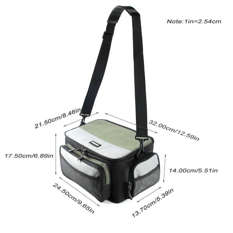 Multifunctional Fishing Bag Oxford Fishing Reel Lure Gear Storage Case Outdoor Carp Fishing Tackle Shoulder Crossbody Bags PJ139