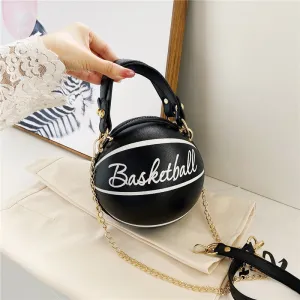 Shoulder Bag Basketball Football Chain Crossbody Bag Round Ball Bag