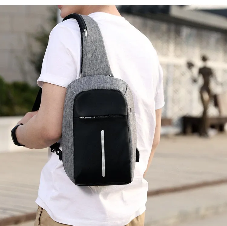 Small Original Anti-Theft Backpack Cross Body Single Shoulder With USB Charging