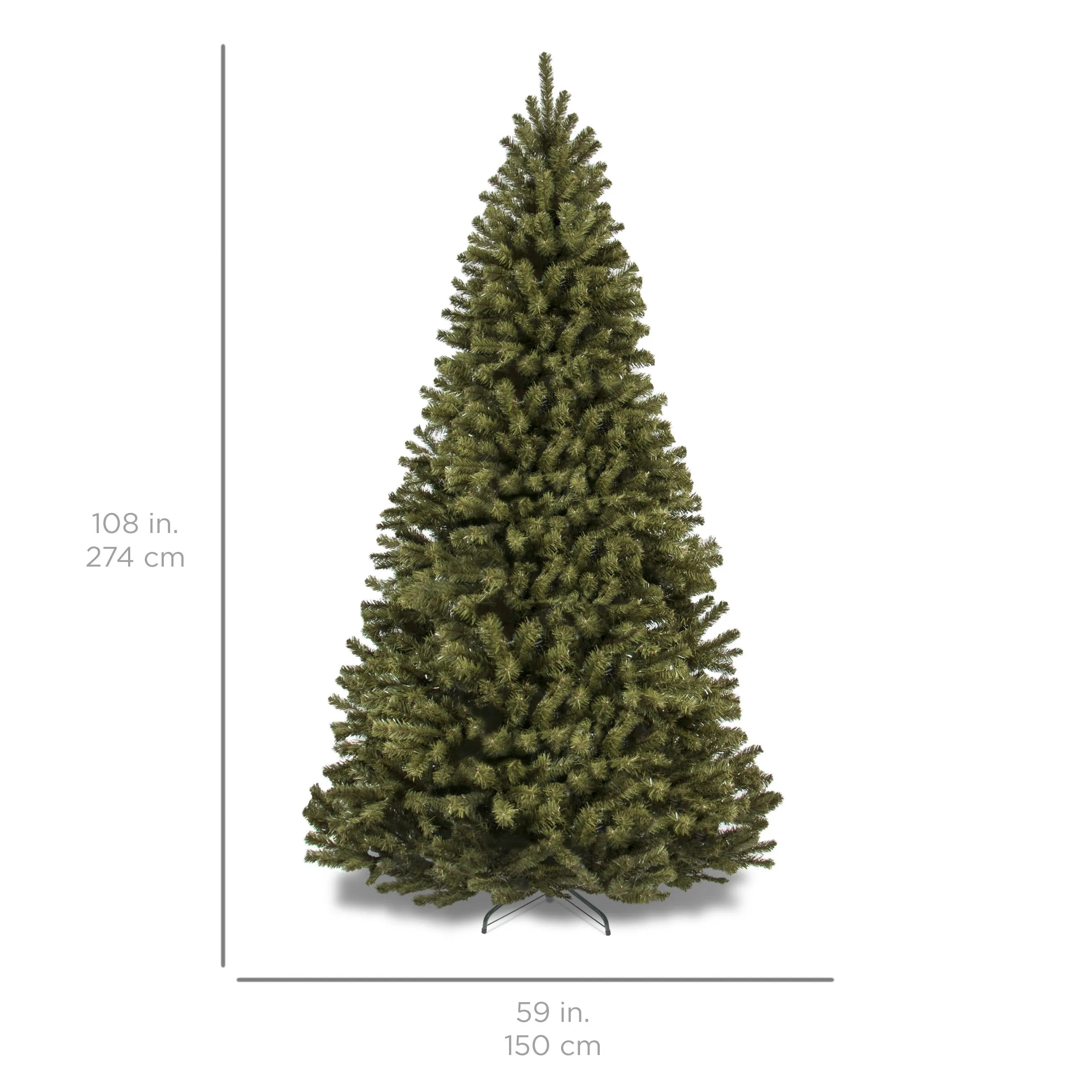 Spruce Hinged Artificial Christmas Tree w/ Stand