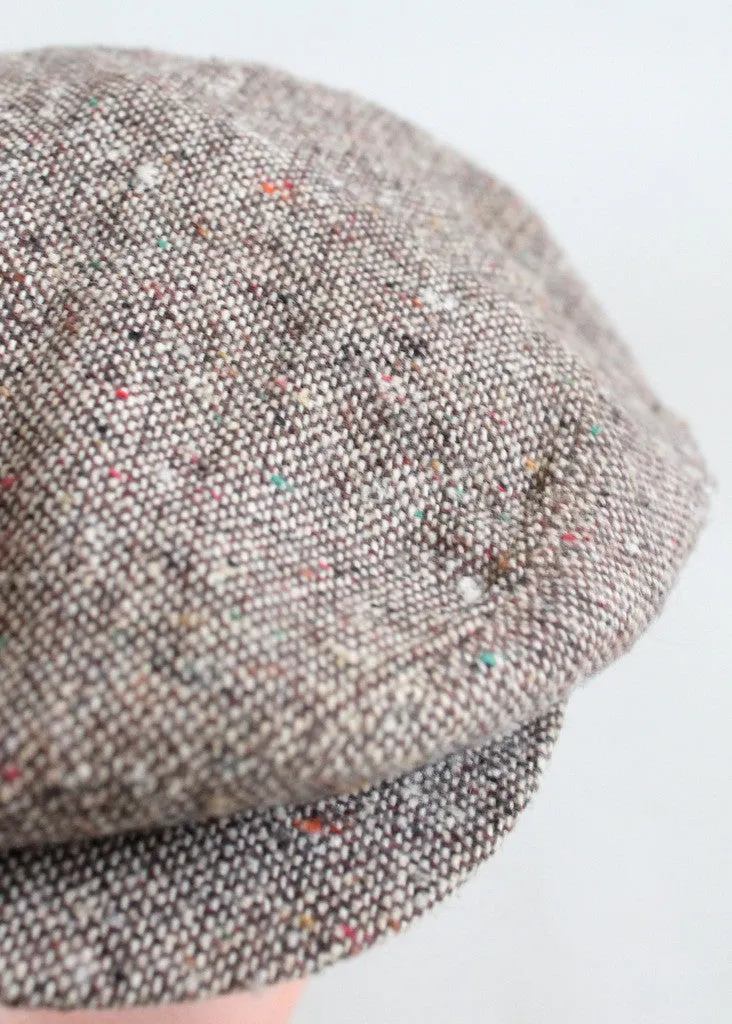 Vintage 1970s Tweed Newsboy Hat