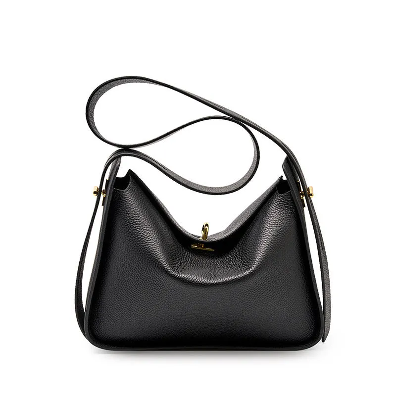 Women Fashion Minimalist Soft Cowhide Tote Shoulder Bag